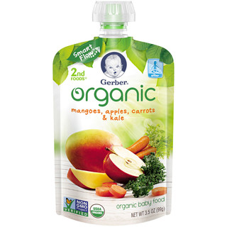 Gerber® 2nd Foods® Organic Mangoes, Apples, Carrots & Kale