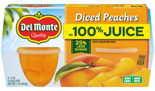 Del Monte® Fruit Cup® Snacks Diced Peaches in 100% Juice