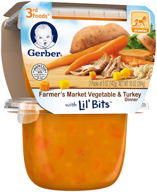 Gerber 3rd Foods Lil' Bits Farmer's Market Vegetable & Turkey