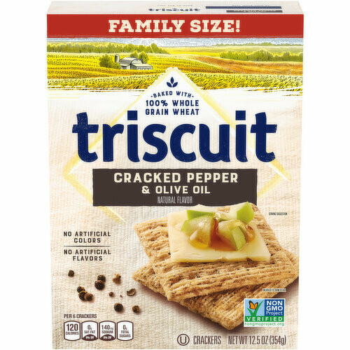 TRISCUIT Cracked Pepper & Olive Oil Family Size