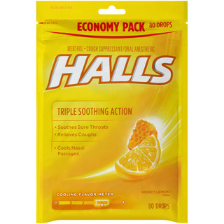 HALLS Honey Lemon Cough Suppressant