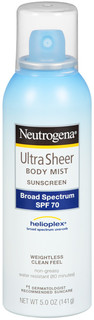 Neutrogena® Ultra Sheer Body Mist Sunscreen SPF 70
