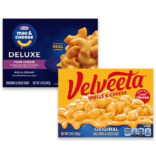 KRAFT Deluxe Macaroni and Cheese & VELVEETA Shells and Cheese