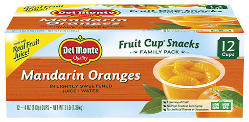 Del Monte® Fruit Cup® Snacks Mandarin Oranges Family Pack