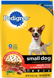 Pedigree® Small Dog Adult Complete Nutrition Grilled Steak and Vegetable