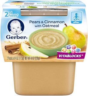 Gerber® 2nd Foods® Pears & Cinnamon with Oatmeal