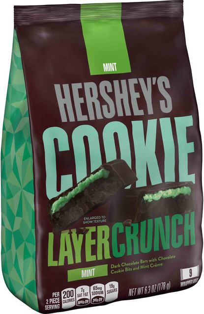 HERSHEY'S® Cookie Layer Crunch Candy, Mint Chocolate