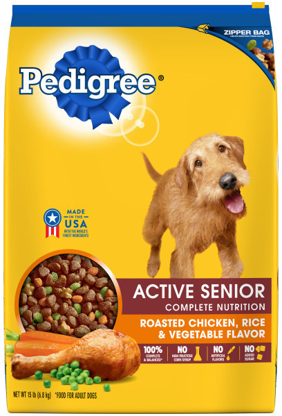 Pedigree® Active Senior Roasted Chicken, Rice & Vegetable Flavor