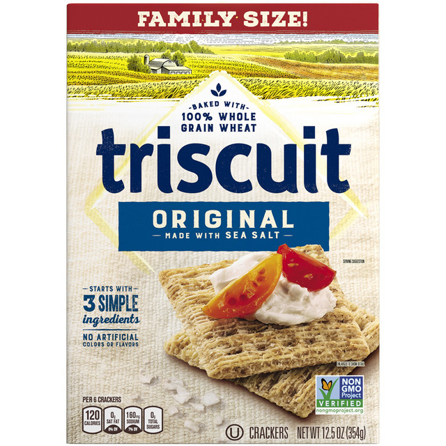 Family Size! TRISCUIT or WHEAT THINS Crackers