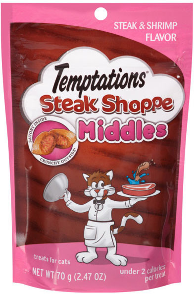 Temptations® Steak Shoppe Middles Treats for Cats Steak and Shrimp Flavors