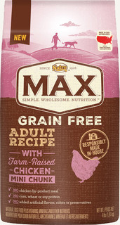 NUTRO® MAX Adult Grain Free Recipe With Farm Raised Chicken Mini Chunk