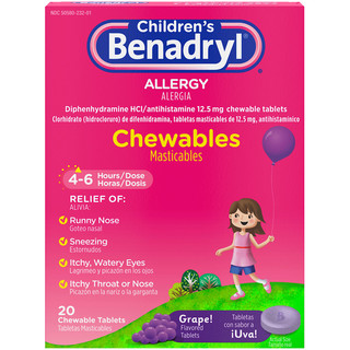 Children's Benadryl® Allergy Chewables Grape Flavored Tablets