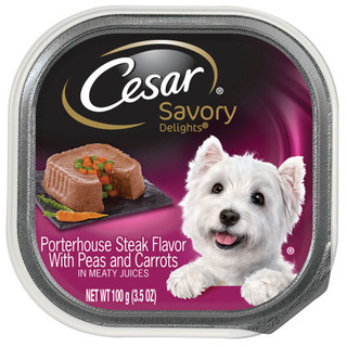 Cesar® SAVORY DELIGHTS Porterhouse Steak Flavor with Peas & Carrots