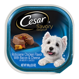 Cesar® CESAR SAVORY DELIGHTS Rotisserie Chicken Flavor with Bacon and Cheese 