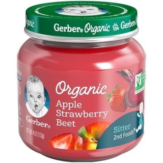 Gerber® Organic 2nd Foods Apple Strawberry Beet