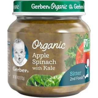 Gerber® Organic 2nd Foods Apple Spinach with Kale