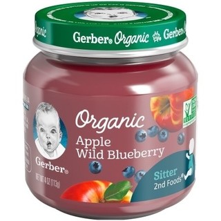Gerber® Organic 2nd Foods Apple Wild Blueberry