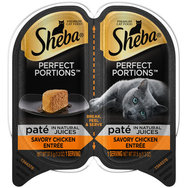 Sheba® PERFECT PORTIONS Paté in Natural Juices Savory Chicken