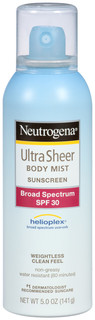 Neutrogena® Ultra Sheer Body Mist Sunscreen Broad Spectrum SPF 30