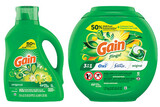 Gain Flings 60–112 ct, Liquid 154–184 oz or Super Flings Laundry Detergent 32–45 ct 