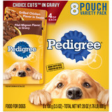 Pedigree® CHOICE CUTS in Gravy Grilled Chicken Flavor in Sauce & Filet Mignon Flavor in Gravy Adult 