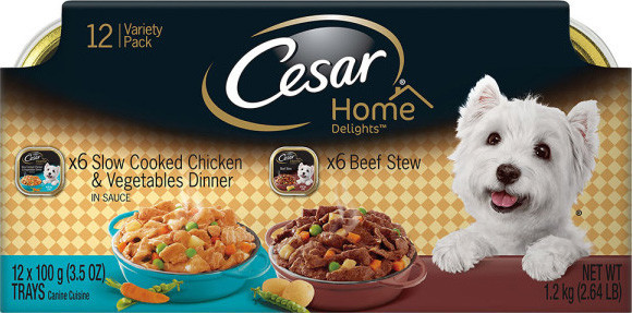 Cesar® HOME DELIGHTS Wet Dog Food Chicken & Vegetables and Beef Stew Variety Pack