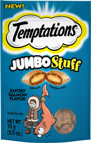 Temptations® Jumbo Stuff Cat Treats Savory Salmon Flavor