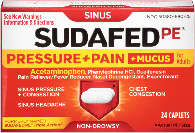 Sudafed PE® Pressure+Pain+Mucus 