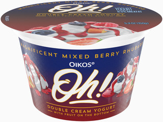 Oikos® Oh! Magnificent Mixed Berry Rhubarb Double Cream Yogurt