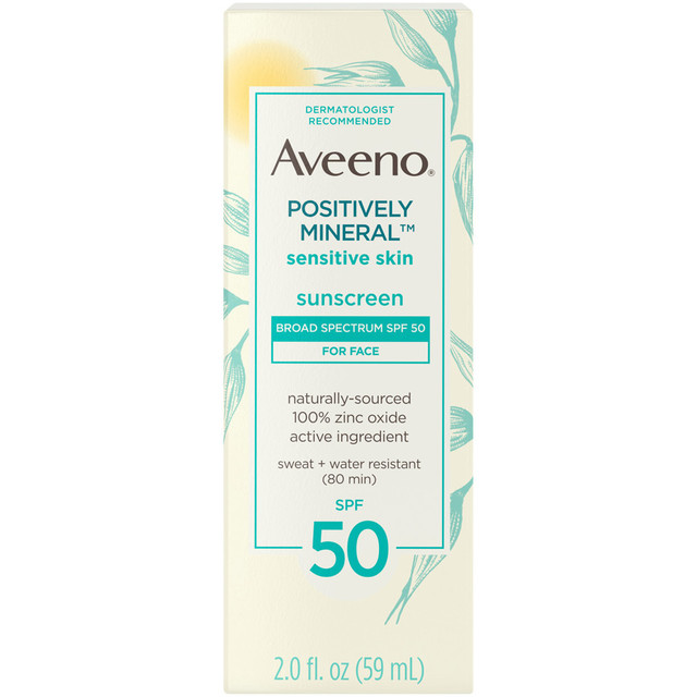 Aveeno® Positively Mineral Sensitive Face Sunscreen SPF 50