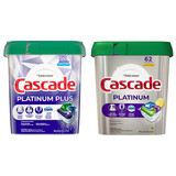 Cascade Platinum Plus, Platinum or Complete Dishwashing Detergent