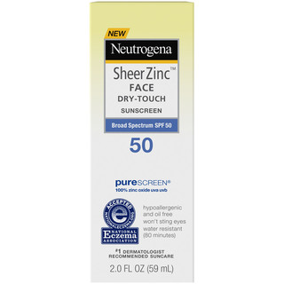 Neutrogena® Sheer Zinc Dry-Touch Face Sunscreen with SPF 50
