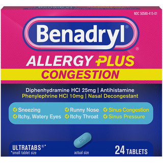 Benadryl® Allergy Plus Congestion Ultratabs,