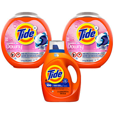 Tide PODS 32ct or 42–81ct (excludes 35ct), Power PODS 24–48ct,  Liquid Laundry Detergent 105–115oz