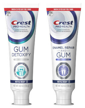 Crest Gum Detoxify, Enamel Repair & Gum, 3D White Whitening Therapy Charcoal or 3D White Brilliance