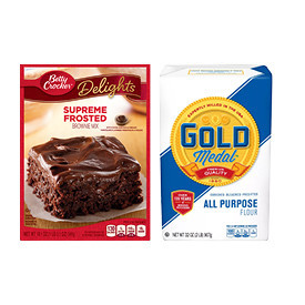 Betty Crocker Supreme Brownie Mix & Gold Medal Flour