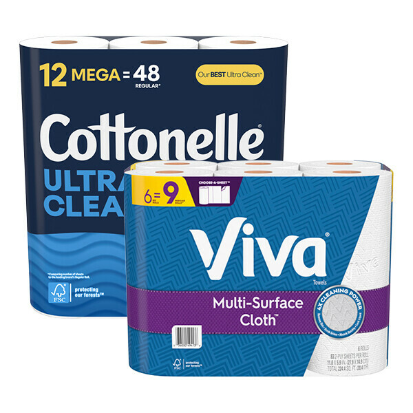 Viva Paper Towels & Cottonelle Toilet Paper