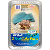 EZ Foil® Teal Cake Pans with Lids
