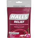 HALLS Relief Sugar Free Cherry Cough Drops