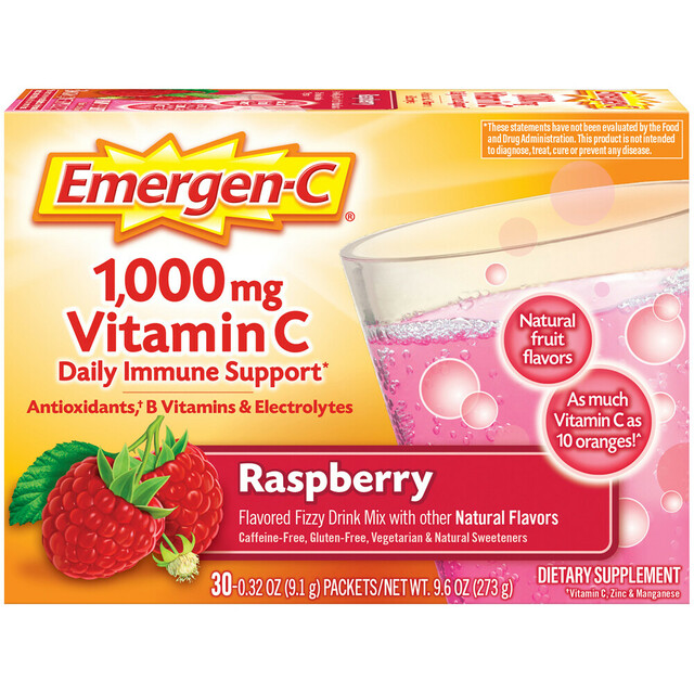 Emergen-C 1000mg Vitamin C - Raspberry