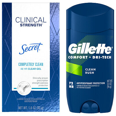 Secret Clinical & Gillette Invisible Solid 