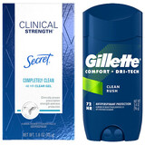 Secret Clinical & Gillette Invisible Solid 