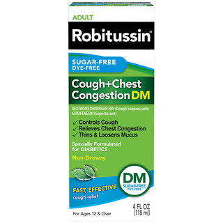 Robitussin® Sugar-Free Dye-Free Cough + Chest Congestion DM