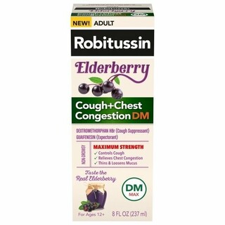 Robitussin® Maximum Strength Elderberry Cough + Chest Congestion DM