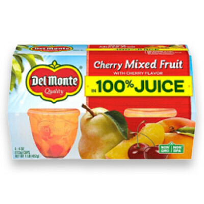 Del Monte® Fruit Cup® Snacks Mandarin Cherry Mixed Fruit