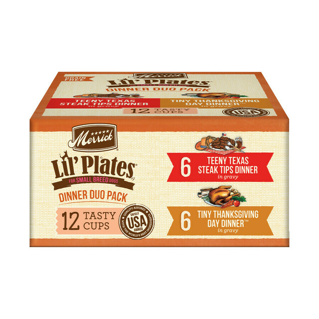 Merrick Lil’ Plates Grain Free Dinner Duos Beef and Turkey Variety Pack