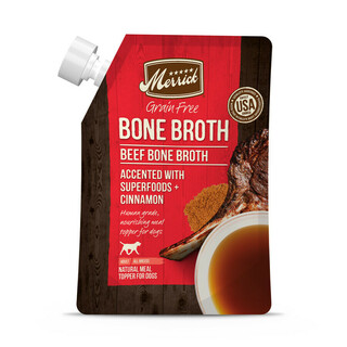 Merrick Grain Free Bone Broth Beef Dog and Cat Food Topper Pouches