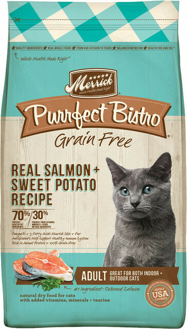 Merrick Purrfect Bistro Grain Free Real Salmon and Sweet Potato Recipe Dry Cat Food