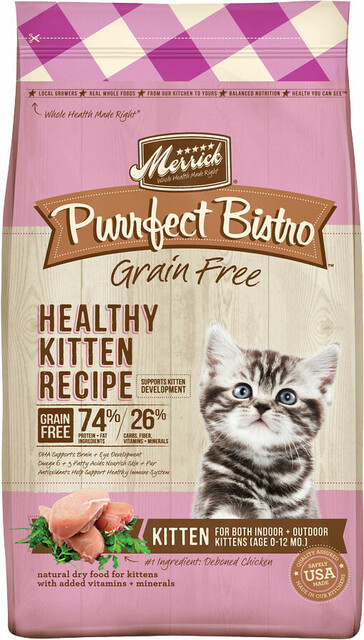 Merrick Purrfect Bistro Grain Free Healthy Kitten Recipe Dry Cat Food