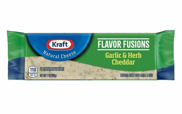 KRAFT Natural Cheese Flavor Fusions - Garlic & Herb Cheddar